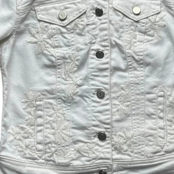 Pilcro And The Letterpress Embroidered Jean Jacket, White, Women’s Size XS‎ - Picture 7 of 13